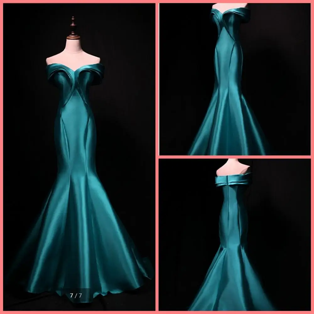 Best Price 2019 new designer blue mermaid evening dresses off the shoulder sweetheart neckline ruched stylish evening gowns best selling Best Price 2019 new designer blue mermaid evening dresses off the shoulder sweetheart neckline ruched stylish evening gowns best selling