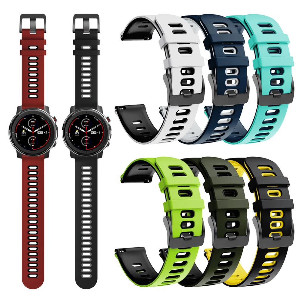 3, pulseira de silicone para smartwatch, acessórios substituíveis (fivela preta)