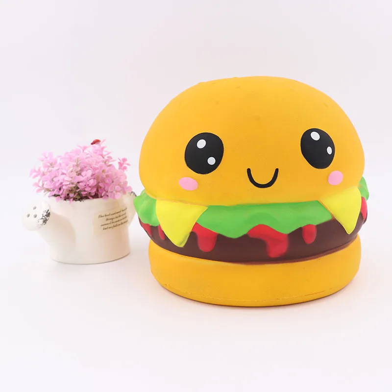 

Cute Big Size Hamburger Squishy Toy Jumbo Slow Rising Scented Squeeze Toy Soft Squishy Toy for Children Adult Decorations