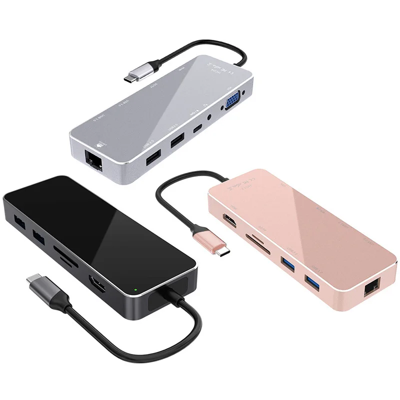 Tebe USB-C хаб 11 в 1 тип-c к Мульти USB 3,0 HDMI 4 к RJ45 адаптер питания type c хаб разветвитель для Macbook Pro Air