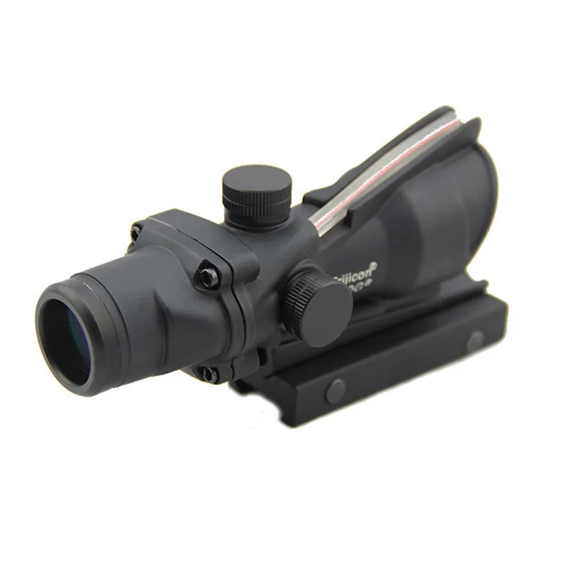 ACOG 4x32 Fiber Illumination Source Optical Scope Red or Green Fiber Optics Reflective Coating Weaver Riflescopes For Hunting