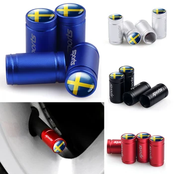 

4Pcs Car Wheel Tire Valve Stem Air Caps for Volvo V40 V50 V60 V70 S40 S60 S60L S70 S80 S90 XC40 XC60 XC70 XC80 XC90 Car Styling