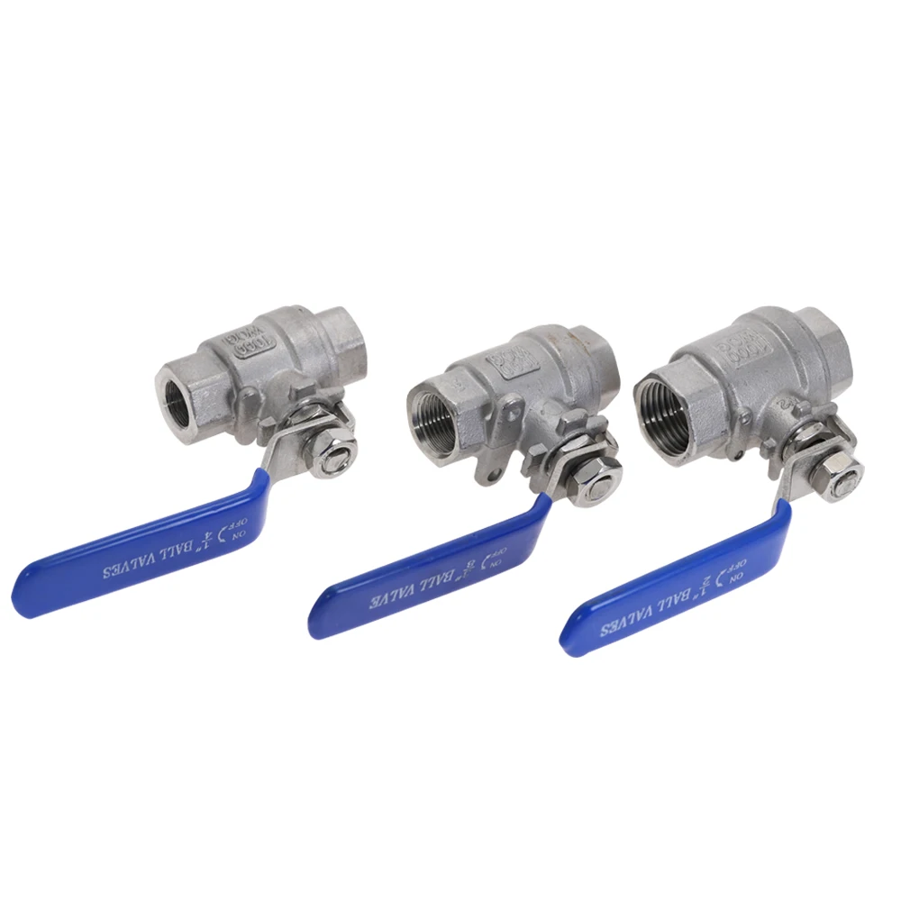 Нержавеющая сталь SS304 BSPT 1/" 3/8" 1/" 3/4" " 1-1/4" 1-1/" Женский 2P полный порт шаровой клапан с виниловой ручкой Резьбовые клапаны