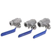 Нержавеющая сталь SS304 BSPT 1/" 3/8" 1/" 3/4" " 1-1/4" 1-1/" Женский 2P полный порт шаровой клапан с виниловой ручкой Резьбовые клапаны