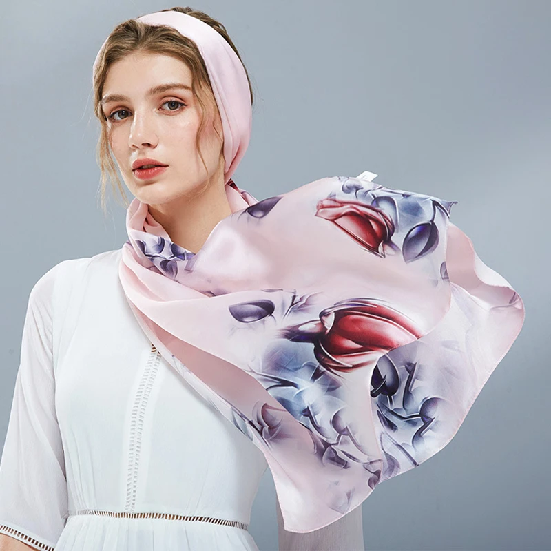 2021 New Silk Scarves for Women In Spring and Autumn 100 Silk Satin