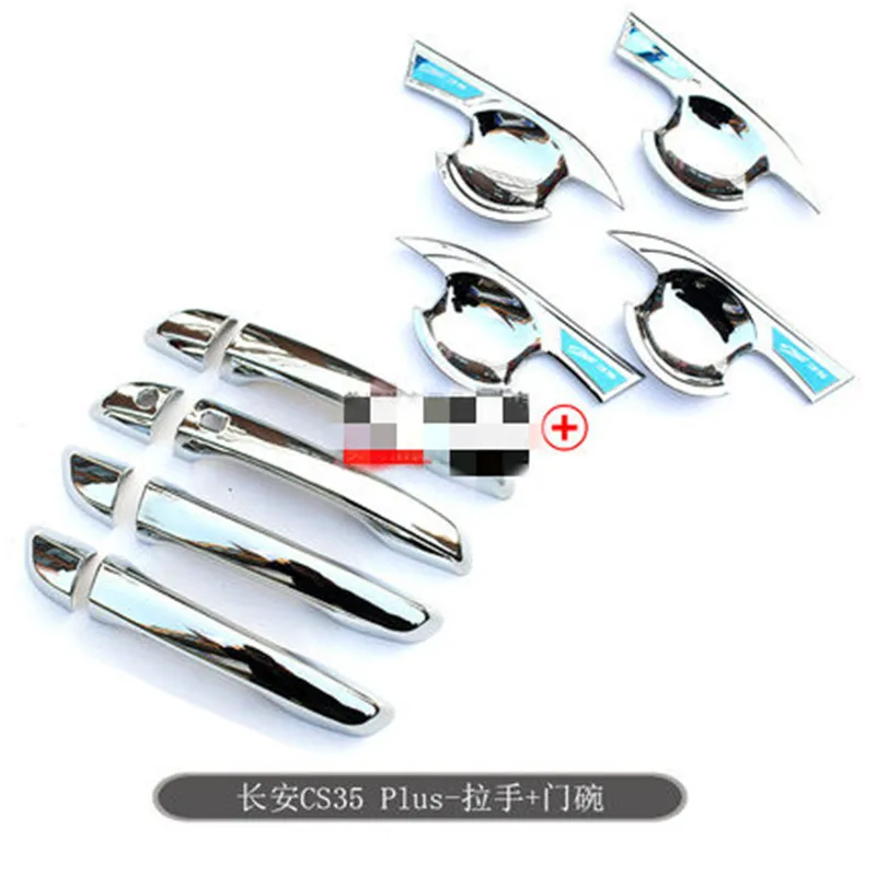 

Car styling for Changan CS35 PLUS 2018 2019 ABS Chrome Door Handle Bowl Door handle Protective covering Cover Trim