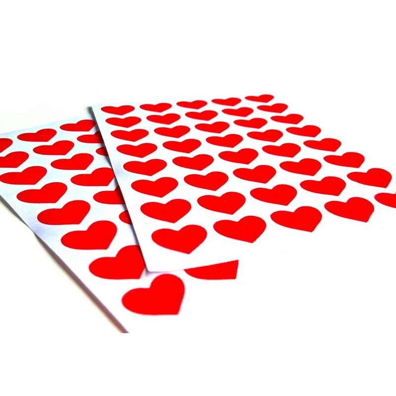 New 4 sheet Red Heart Stickers 14mm Mothers Day Valentines Wedding Cards Label