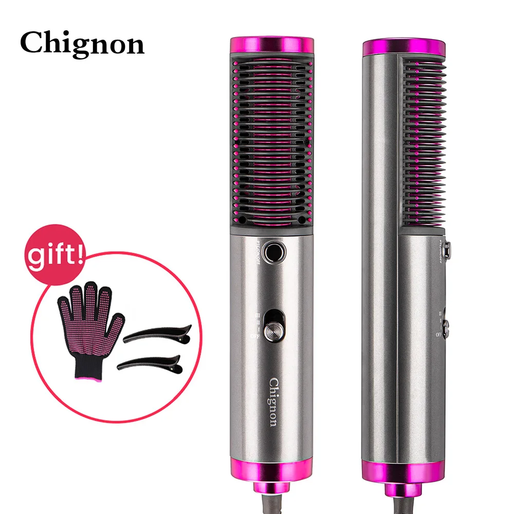 NEW One Step Hair Dryer Brush Negative Ion Hair Straightener Titanium Heating  Curler Comb Fast Electric Blow Dryer Styling Tool