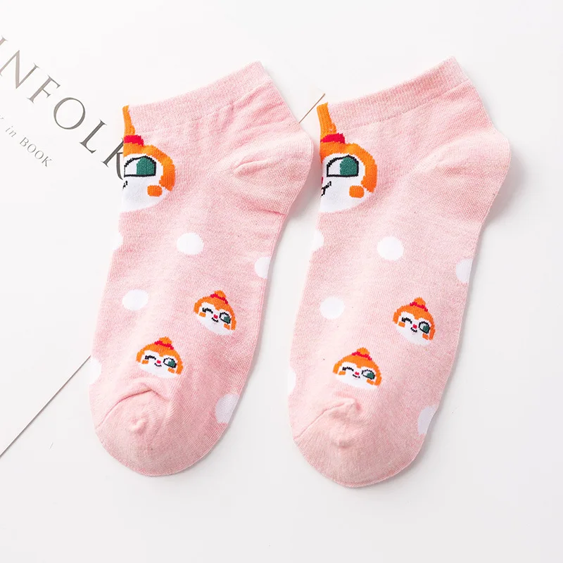 Anpanman/Хлопковые носки-башмачки с забавными персонажами из мультфильмов; милые женские носки; Kawaii Art; Дышащие носки; модная повседневная Уличная одежда; Calcetines - Цвет: 2