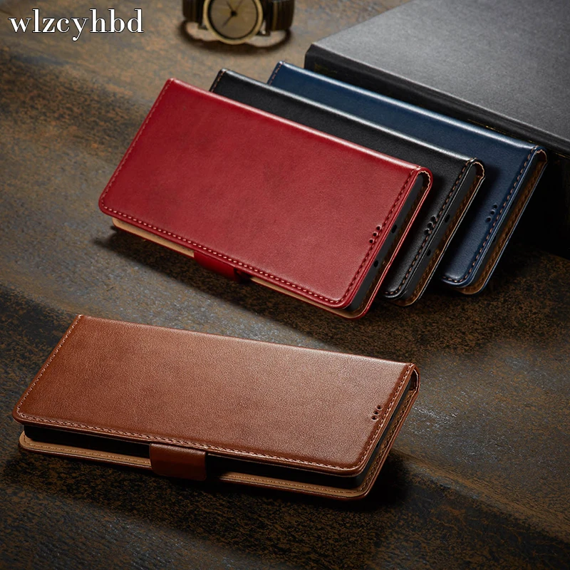 

wlzcyhbd Flip Book Wallet Stand Leather Phone Cases For Samsung Note 10 Plus Galaxy S10 Plus A80 A70 Magnet Card Holder Cover