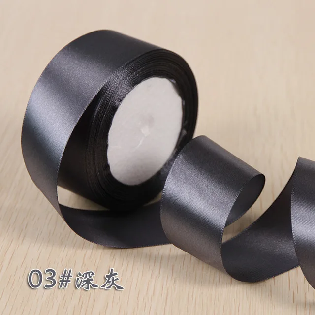 Dark Gray 6 мм 1 см 1,5 см 2 см 2,5 см 4 5 см атласными лентами DIY Искусственные Шелковые Розы Ремесла поставок швейной фурнитуры Скрапбукинг Материал - Цвет: Dark Gray