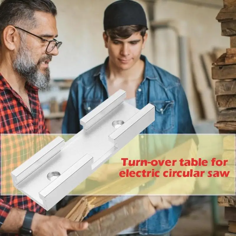 

Woodworking Aluminum Slot Miter T-track Connector Fixture for Router Table