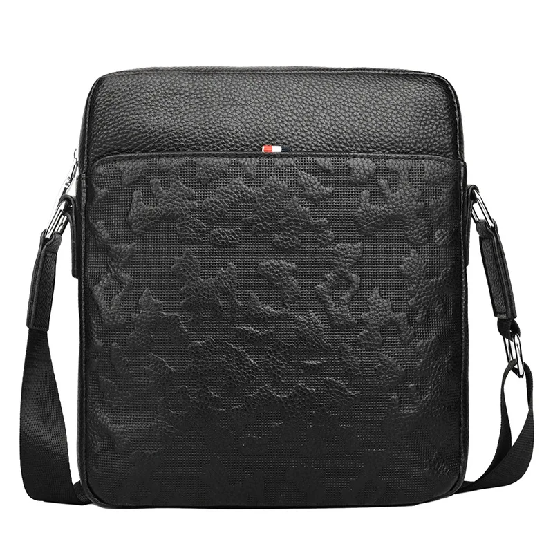 

Casual Men First Layer Cowhide Leather Single-shoulder Bag Waterproof Wearable Fashion Large Capacity Business Genuine Leather M