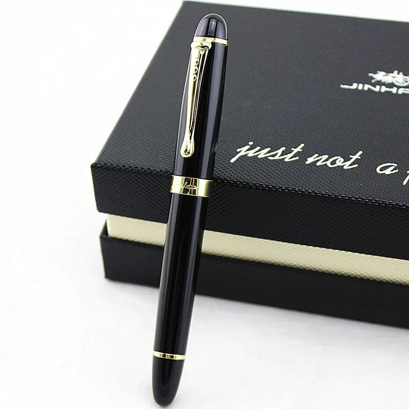 JINHAO 450 брендовая металлическая авторучка ручка канцелярская Роскошная F наконечник для письма чернильные ручки для рождественского подарка - Цвет: S