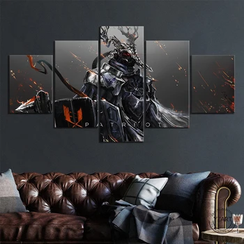 

Patriot Arknights Armor Horns Demon Spear Shield Anime Games Poster Woonkamer Decoratie Home Decor