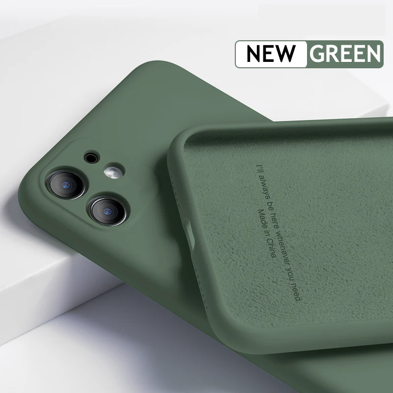 Для iPhone 11 Pro чехол Роскошный силиконовый Полный Защитный Мягкий чехол для iPhone X XR 11pro XS Max 7 8 6 6s Plus чехол для телефона - Цвет: Drak Green