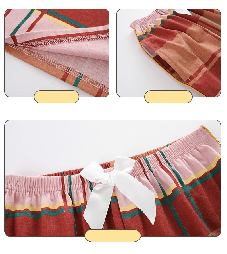 BZEL, женские пижамы, клетчатая Пижама, женская одежда для сна, хлопковая Повседневная Пижама для всех возрастов, комплект с длинными рукавами и штанами, Прямая поставка