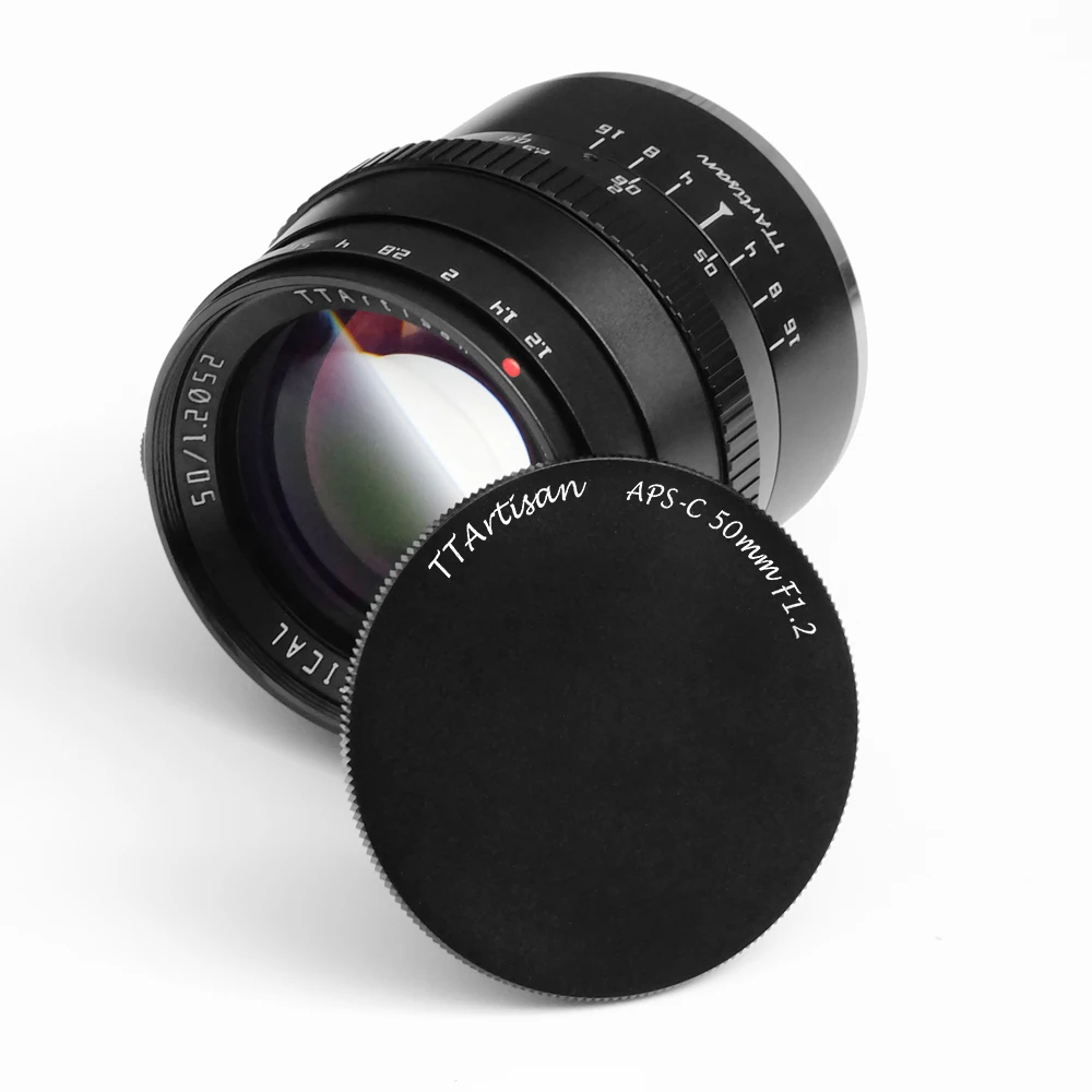 TTArtisan 50mm F1.2 APS-C Large Aperture Manual Focus Fixed Focus Lens for Sony E Fujifilm M4/3 Canon M Nikon Z L Mount Cameras