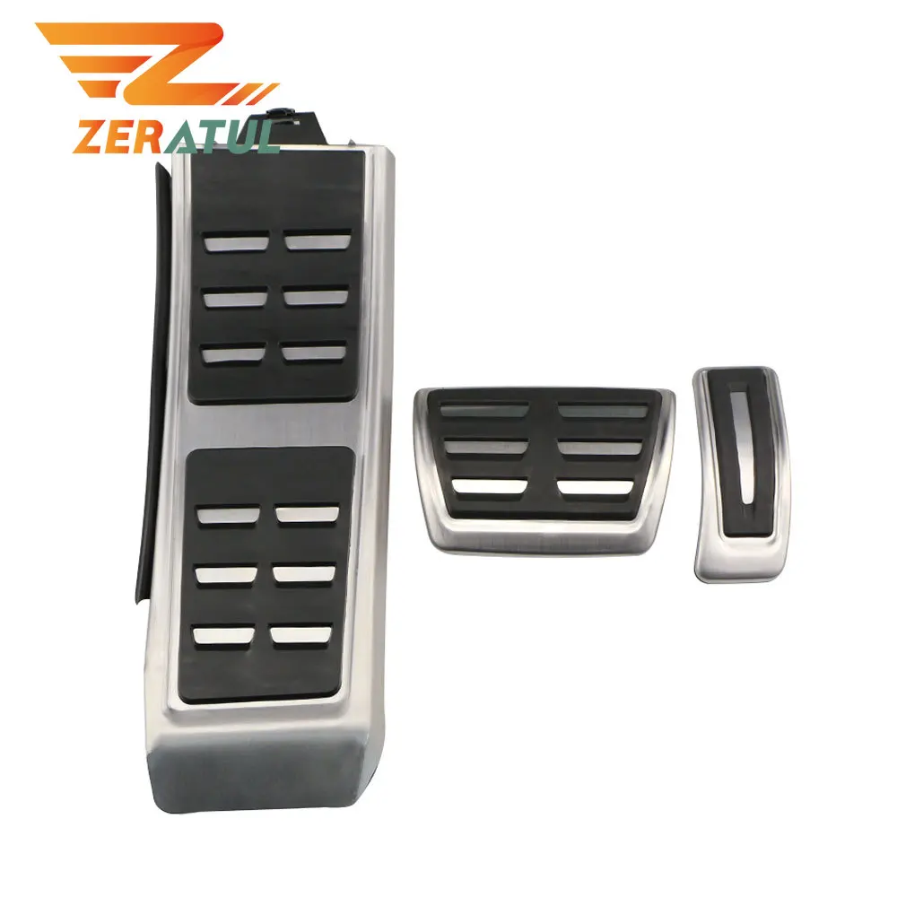 Zeratul Auto Stainless Steel Car Pedals Parts for Audi A6 C7 S6 4G 2012-2015 LHD AT MT Gas Brake Rest Foot Pedal Cover