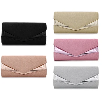 

Womens Clutch Purses Gold Evening Bag Luxury Flash Material With Smooth Surface Handbag High Quality Wallet Female Dropship New