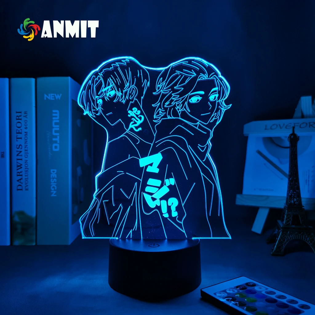 Manga 3d Light Tokyo Revengers Mikey Led Lamp For Child Bedroom Decor Night Light Birthday Gift Room Table Anime Tokyo Revengers Night Lights Aliexpress