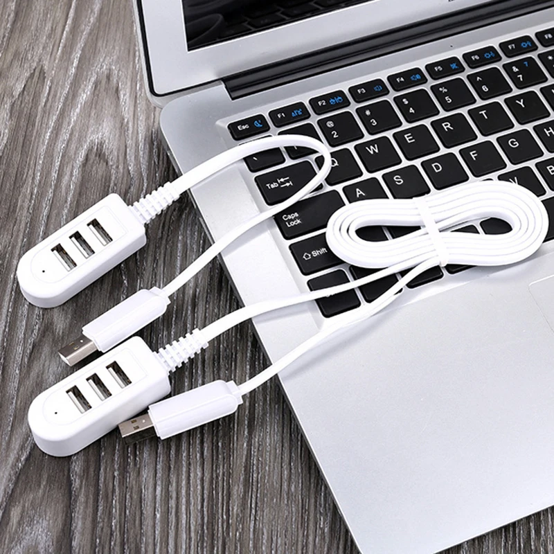 Concentrador de red USB pequeño y portátil para PC, 0,25 m, 1,2 m, divisor multiusb 3,0, adaptador de potencia de 3 puertos, expansor múltiple con interruptor