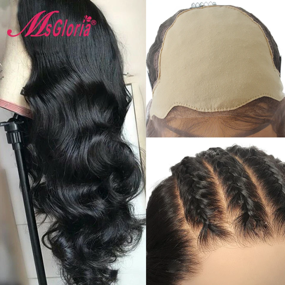 

150% Density Deep Parting 13*6 Lace Front Human Hair Wigs Fake Scalp Wig With Baby Hair Body Wave Brazilian Remy Human Hair Wigs