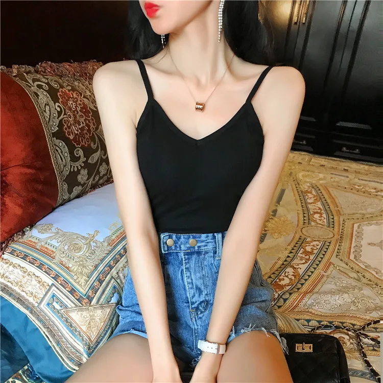 Женская одежда Camis U Тип топы майки сплошной сексуальный стиль клуб лето с низким вырезом без спинки модный бренд Спагетти ремень женские новые