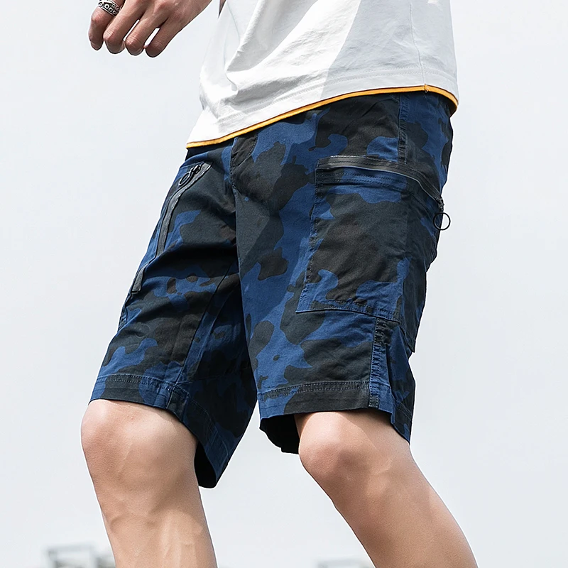 Мужские камуфляжные повседневные шорты в стиле милитари, мужские летние пляжные шорты, новая мода, уличная одежда, эластичная талия, Chort Homme