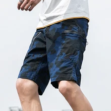 Мужские камуфляжные повседневные шорты в стиле милитари, мужские летние пляжные шорты, новая мода, уличная одежда, эластичная талия, Chort Homme