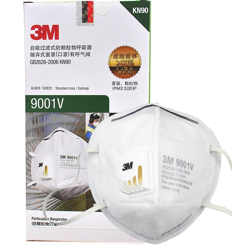

1pcs/lot 3M mask 9001V anti fog dust disposable mask with respiratory valve protective labor protection dust mask DPM2.5