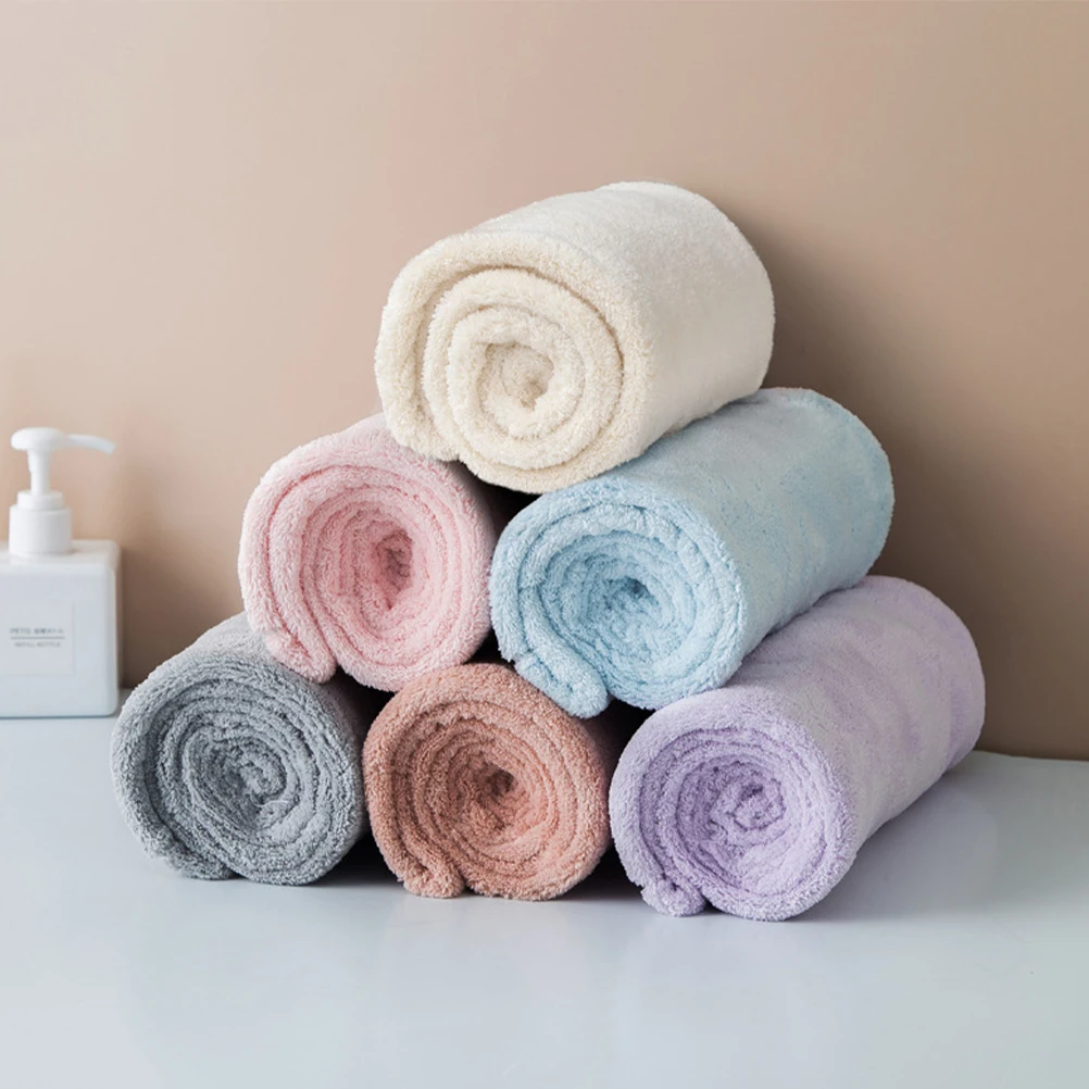 Simple Hair Drying Cap Coral Velvet Hair Drying Towel Thicken Hair Drying Towel Water Absorption Hair Drying Cap
