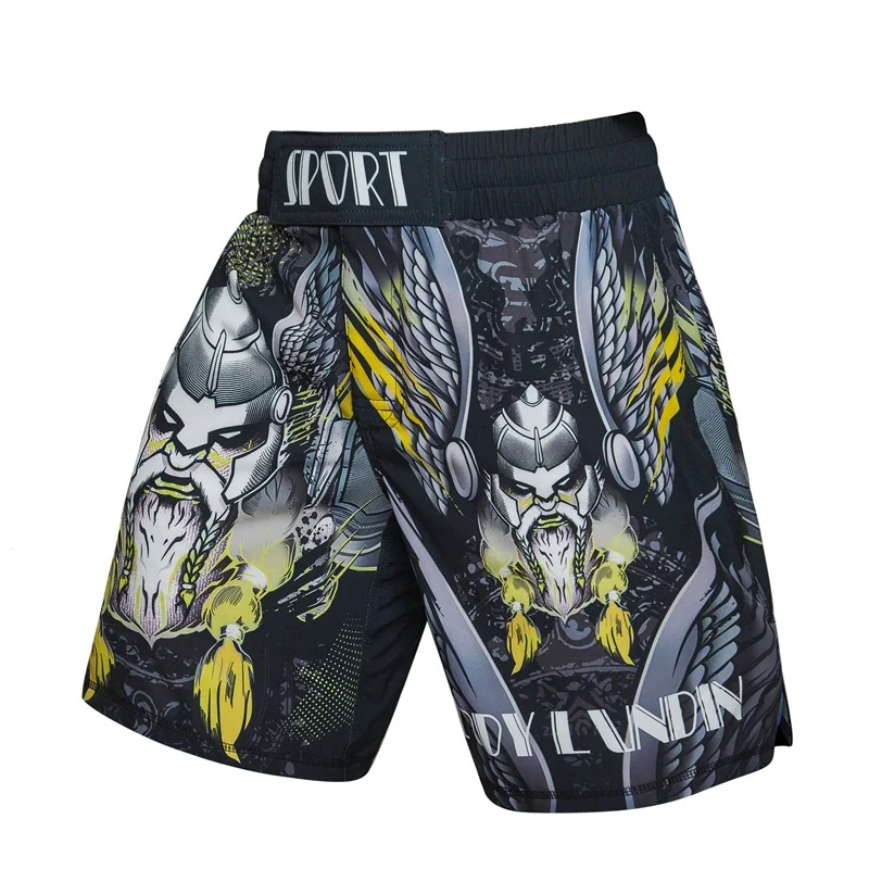 Новинка UFC BJJ MMA новые мужские шорты с 3D принтом для фитнеса дышащие быстросохнущие мужские спортивные штаны расслабляющие удлиненные компрессионные брендовые CODYLUNDIN - Цвет: 19
