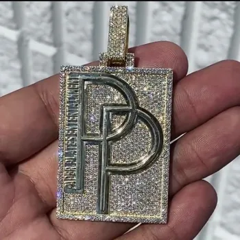 

HIp Hop Customized Necklace Pendant Real Gold Plated Cubic Zirconia Customized Initial Accessories,Ins Punky Jewelry
