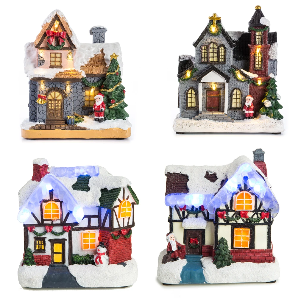 Resin Christmas Decoration Village House Collection Building Home