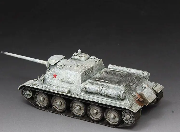 S-MODEL Россия SU-85 зима камуфляж 1/72 Готовая модель танк
