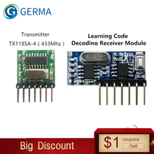 Герма 433 МГц Беспроводной широкий Напряжение кодирования передатчик+ декодирующий ресивер 4 канала Выход модуль для 433 МГц пульты дистанционного управления