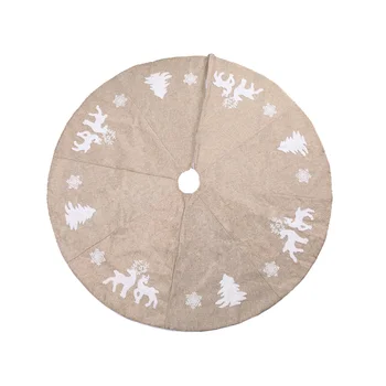 

1pc Tree Base Carpet Xmas Tree Skirt Christmas Tree Skirt Snowflake Embroidered Carpet for Christmas Tree Mall