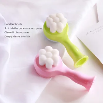 

Multifunctional Cleansing Massage Plum Brush Silicone Facial Cleansing Brushes Deep Cleaning Skin Care Tool K1