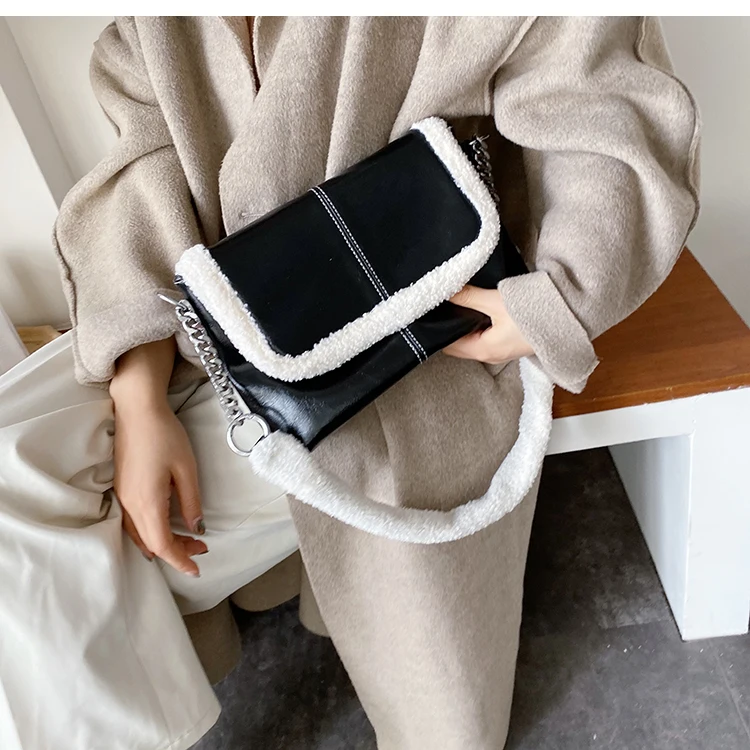 iVog New Arrival Everyday Ladies Small Messenger Crossbody Handbag gg Fur Fashion Hand Bags for Women