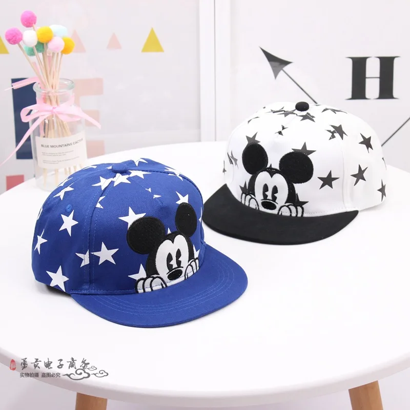 

2020 Cute Baby Baseball Caps Soft Freely Adjustable Snapback Hat Cartoon Mouse Children Baseball Hat For Kids Boys Kids Girls