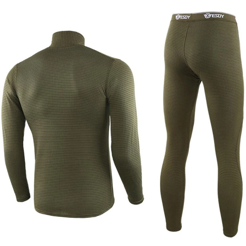 ESDY Fleece Thermal Underwear Men Autumn Winter Warm Long Johns Fitness Sports Compression Breathable Leggins Thermo Tracksuit thermal underwear set thermal underwear