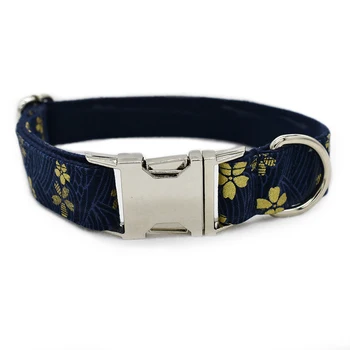 

Cotton and ribbon, tie dog collar, adjustable dog collar for small and large dog and cat collar pit bull free carving