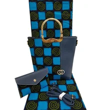 Роскошный Анкара набор африканская восковая сумка Африканский принт и сумочка Африканский воск с сумочкой h180513