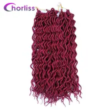 Богиня мягкие дреды вязаные крючком косички Омбре цвет синтетические Locs косички наращивание волос Chorliss афро Джамбо страшные прически