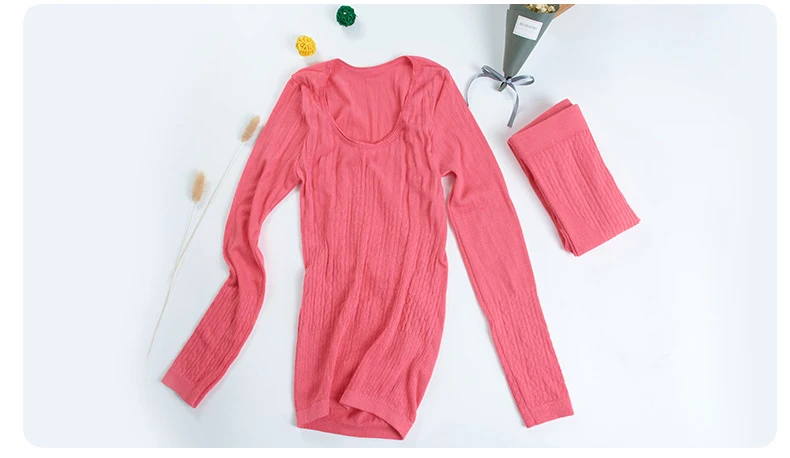 Queenral Thermal Underwear Women For Winter Long Johns Female Underwear Suit Thick  Breathable Warm Clothing Thermal Underwears 122