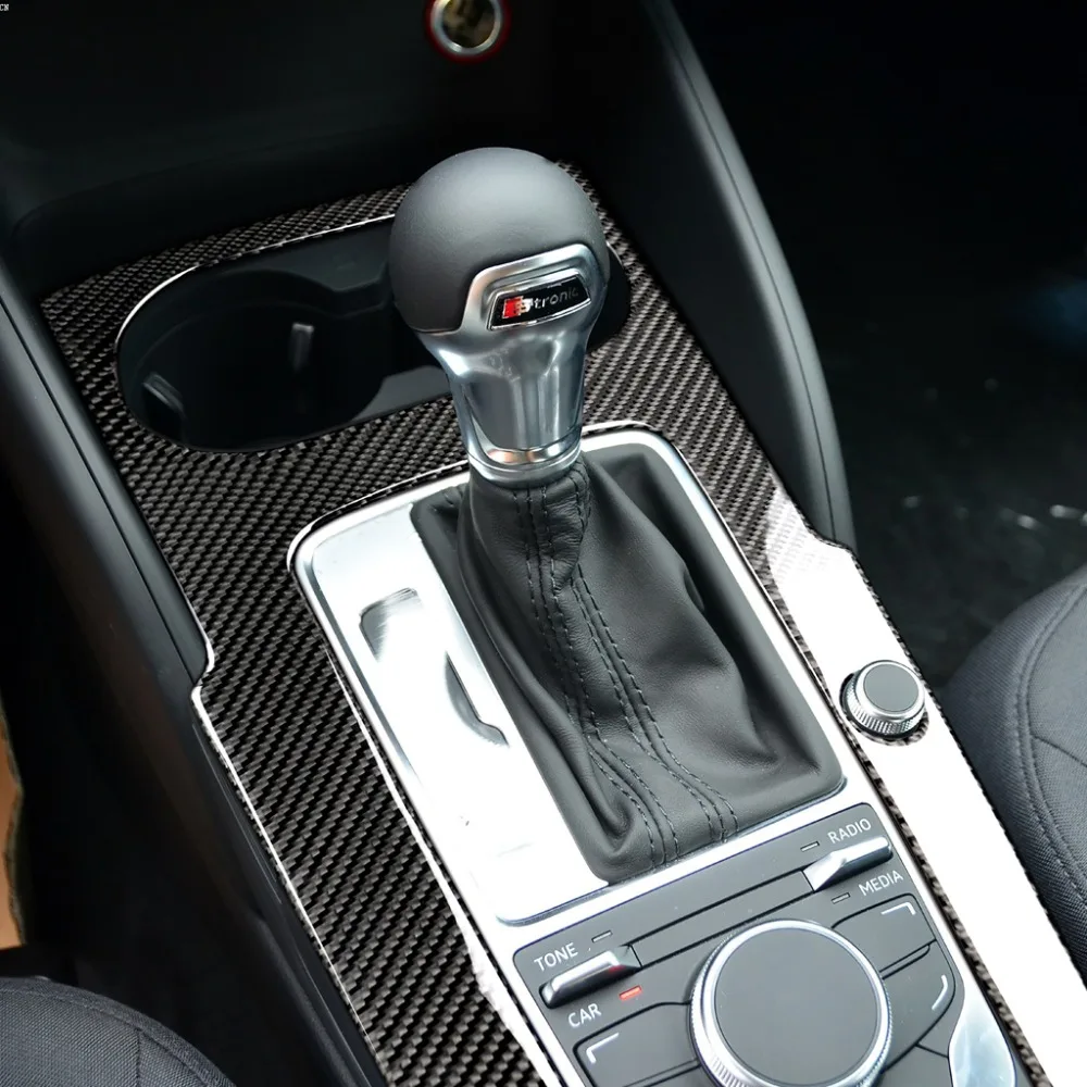 Для Audi A3 8V- углеродное волокно переключения передач Панель декоративная отделка наклейки