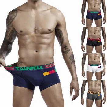 

Underwear Men Boxers трусы мужские Swimming Trunks Elastic Fashion Sport Color Block Patchwork Comfort Soft Breathable Briefs