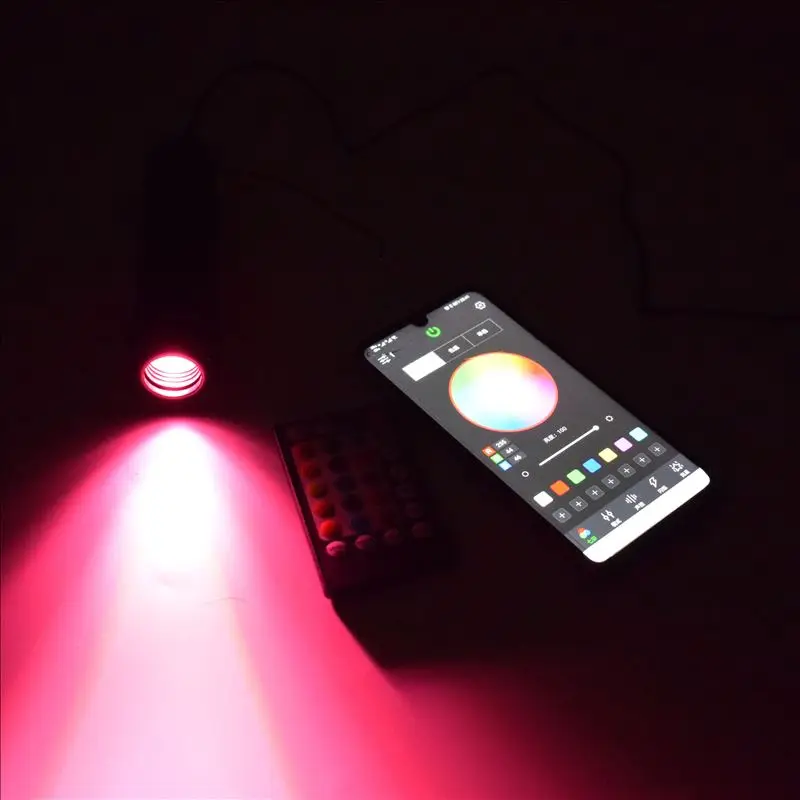 APP Bluetooth Control 6W LED Light Engine 28 Key RF Remote Controller For PMMA Fiber Optic Cable Lighting 1X