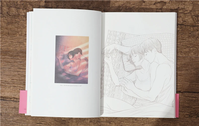 Korean heart temperature adult art painting book filling book lovers relief graffiti coloring book  55